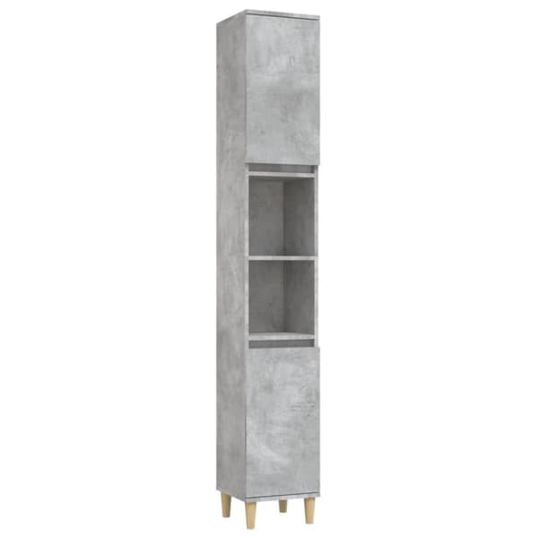 vidaXL badeværelsesskab 30x30x190 cm konstrueret træ betongrå