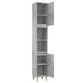 Miniatyrbilde 6 av 11: vidaXL Baderomsskap betonggrå 30x30x190 cm konstruert tre