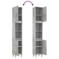 Miniatyrbilde 8 av 11: vidaXL Baderomsskap betonggrå 30x30x190 cm konstruert tre