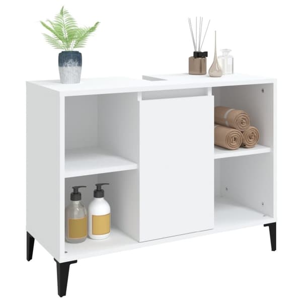 vidaXL underskab til håndvask 80x33x60 cm konstrueret træ hvid