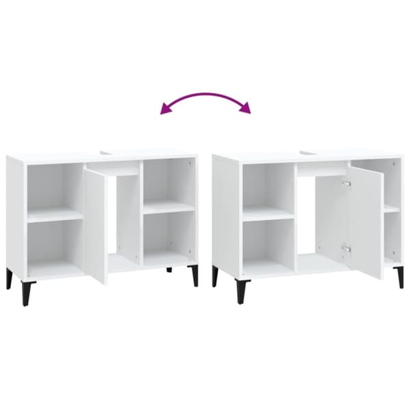 vidaXL underskab til håndvask 80x33x60 cm konstrueret træ hvid