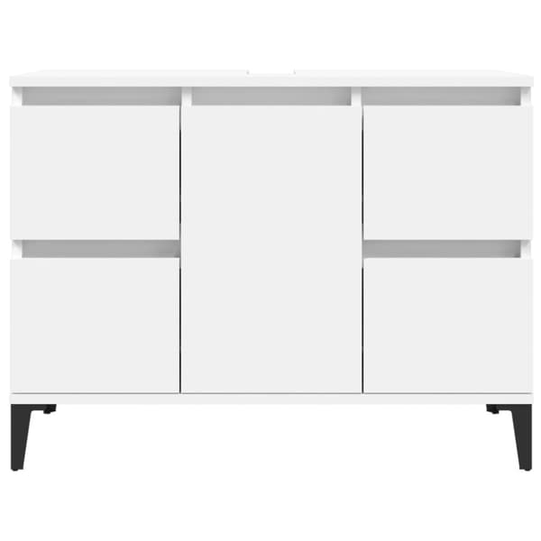 vidaXL underskab til håndvask 80x33x60 cm konstrueret træ hvid