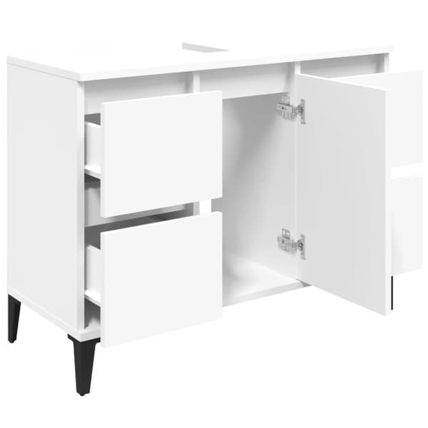 vidaXL underskab til håndvask 80x33x60 cm konstrueret træ hvid