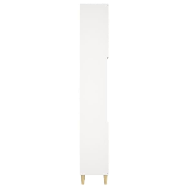 vidaXL badeværelsesskab 30x30x190 cm konstrueret træ hvid