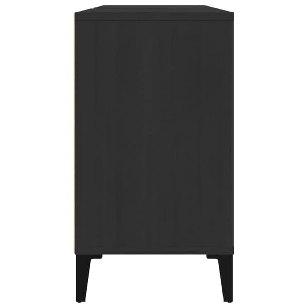 vidaXL underskab til håndvask 80x33x60 cm konstrueret træ sort