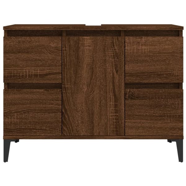 vidaXL Servantskap brun eik 80x33x60 cm konstruert tre