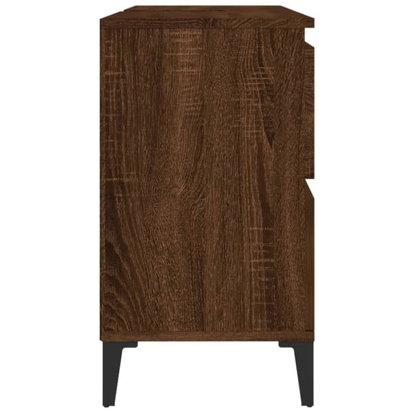 vidaXL Servantskap brun eik 80x33x60 cm konstruert tre