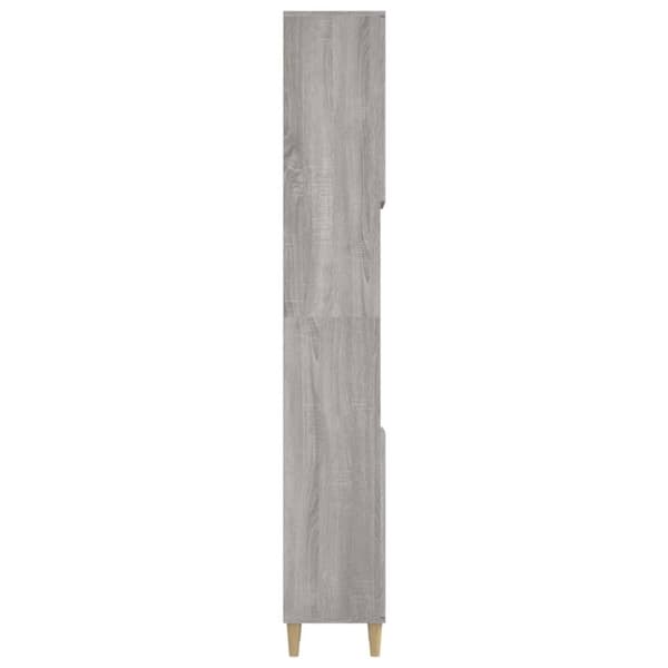 vidaXL Kylpyhuoneen kaappi harmaa Sonoma 30x30x190 cm tekninen puu