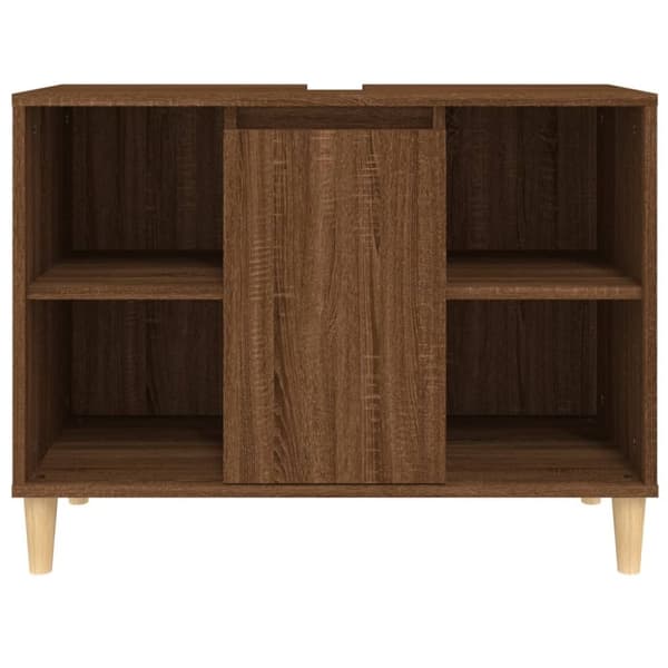 vidaXL Tvättställsskåp brun ek 80x33x60 cm konstruerat trä