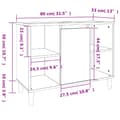 Miniatyrbillede 11 af 11: vidaXL underskab til håndvask 80x33x60 cm konstrueret træ brunt eg