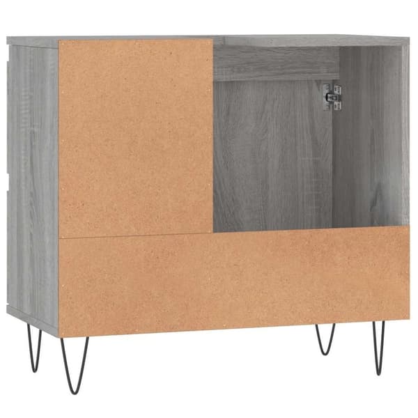 vidaXL badeværelsesskab 65x33x60 cm konstrueret træ grå sonoma-eg
