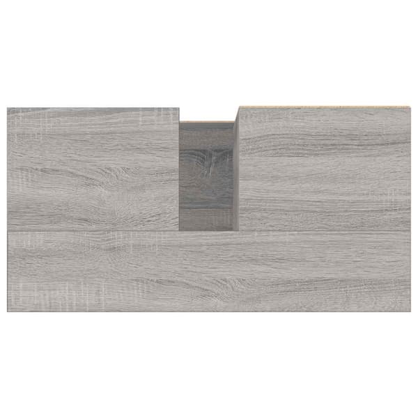 vidaXL badeværelsesskab 65x33x60 cm konstrueret træ grå sonoma-eg