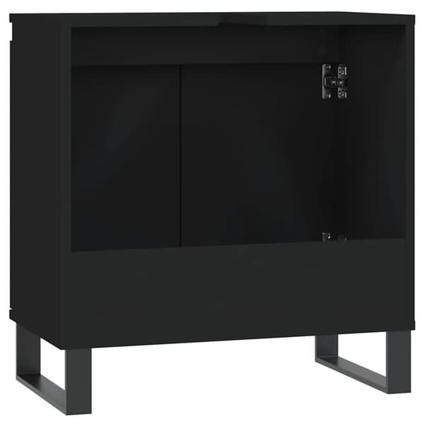 vidaXL Badrumsskåp svart 58x33x60 cm konstruerat trä