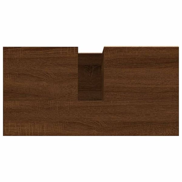 vidaXL badeværelsesskab 65x33x60 cm konstrueret træ brun egetræsfarve