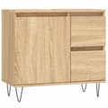 Miniatyrbillede 3 af 11: vidaXL badeværelsesskab 65x33x60 cm konstrueret træ sonoma-eg