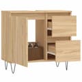Miniatyrbillede 4 af 11: vidaXL badeværelsesskab 65x33x60 cm konstrueret træ sonoma-eg
