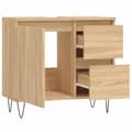 Miniatyrbillede 5 af 11: vidaXL badeværelsesskab 65x33x60 cm konstrueret træ sonoma-eg