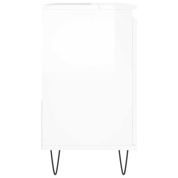 vidaXL badeværelsesskab 65x33x60 cm konstrueret træ hvid højglans