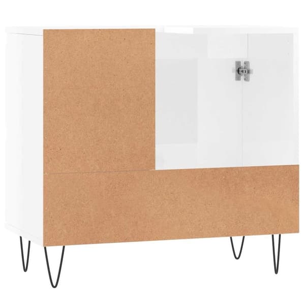 vidaXL badeværelsesskab 65x33x60 cm konstrueret træ hvid højglans
