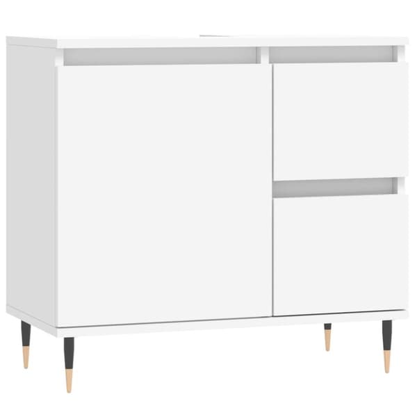 vidaXL Badrumsskåp vit 65x33x60 cm konstruerat trä