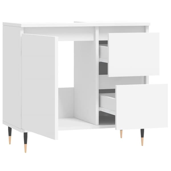 vidaXL Badrumsskåp vit 65x33x60 cm konstruerat trä