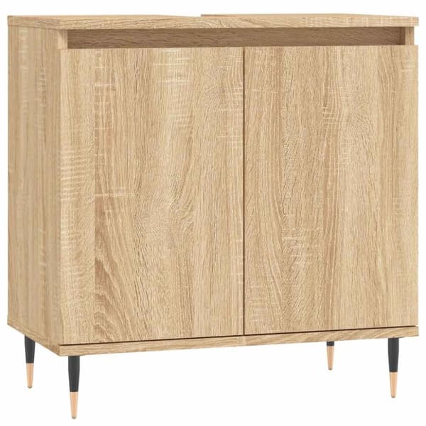 vidaXL Badrumsskåp sonoma-ek 58x33x60 cm konstruerat trä