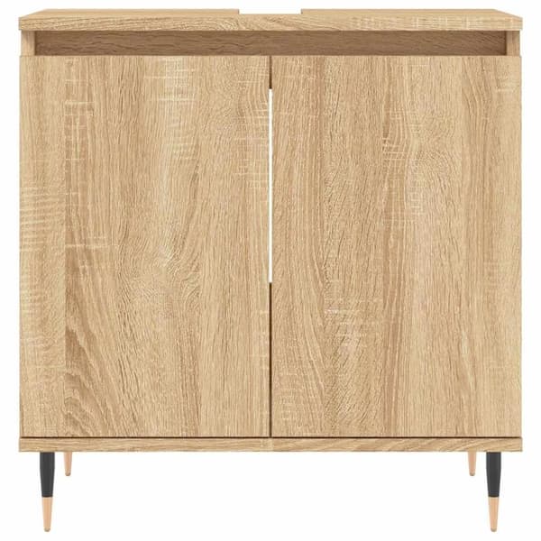 vidaXL Badrumsskåp sonoma-ek 58x33x60 cm konstruerat trä