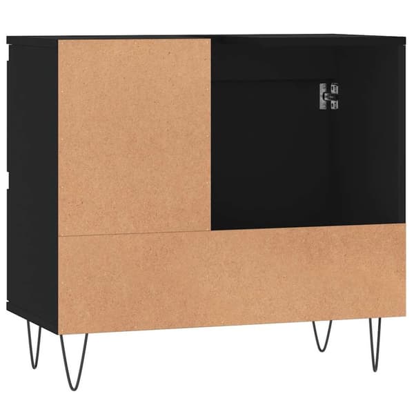 vidaXL badeværelsesskab 65x33x60 cm konstrueret træ sort