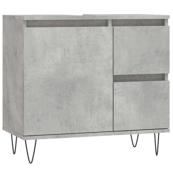 vidaXL badeværelsesskab 65x33x60 cm konstrueret træ betongrå
