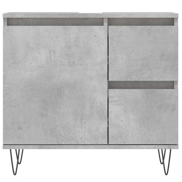 vidaXL badeværelsesskab 65x33x60 cm konstrueret træ betongrå