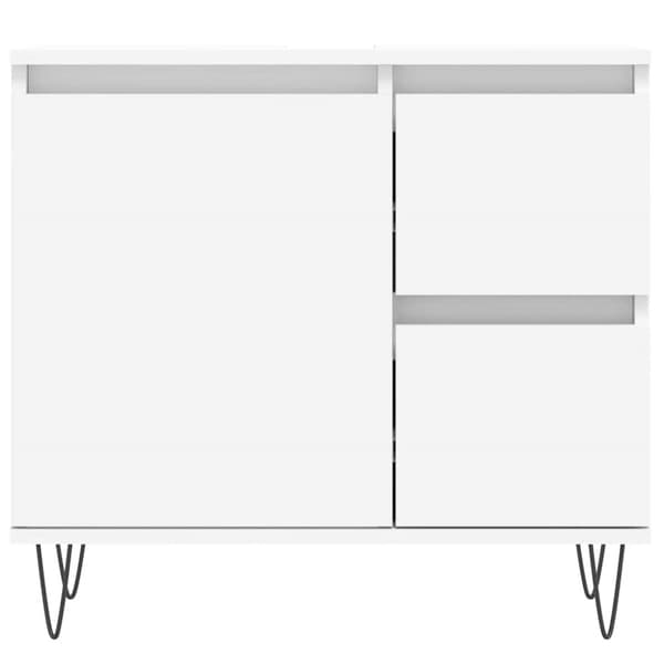 vidaXL badeværelsesskab 65x33x60 cm konstrueret træ hvid