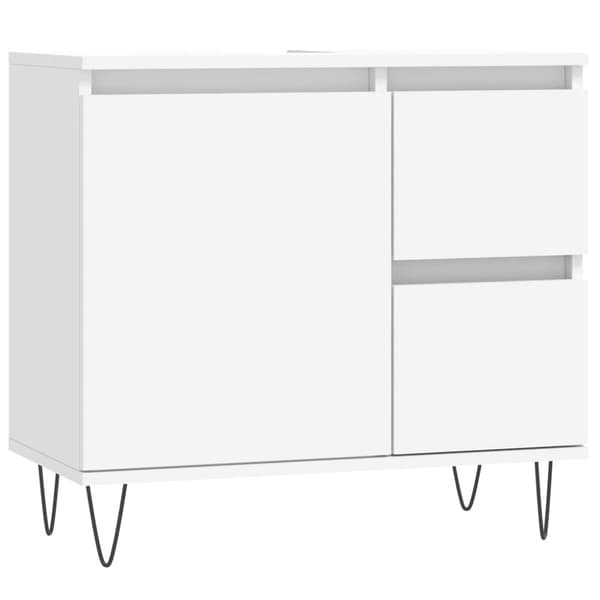 vidaXL Badrumsskåp vit 65x33x60 cm konstruerat trä
