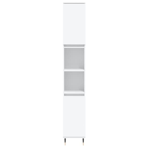 vidaXL Badrumsskåp vit 30x30x190 cm konstruerat trä