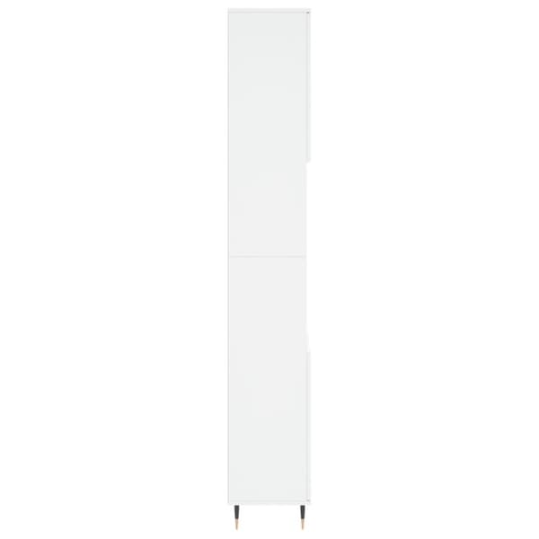 vidaXL Badrumsskåp vit 30x30x190 cm konstruerat trä