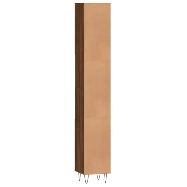 vidaXL Baderomsskap brun eik 30x30x190 cm konstruert tre