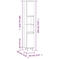 Miniatyrbilde 11 av 11: vidaXL Baderomsskap brun eik 30x30x190 cm konstruert tre