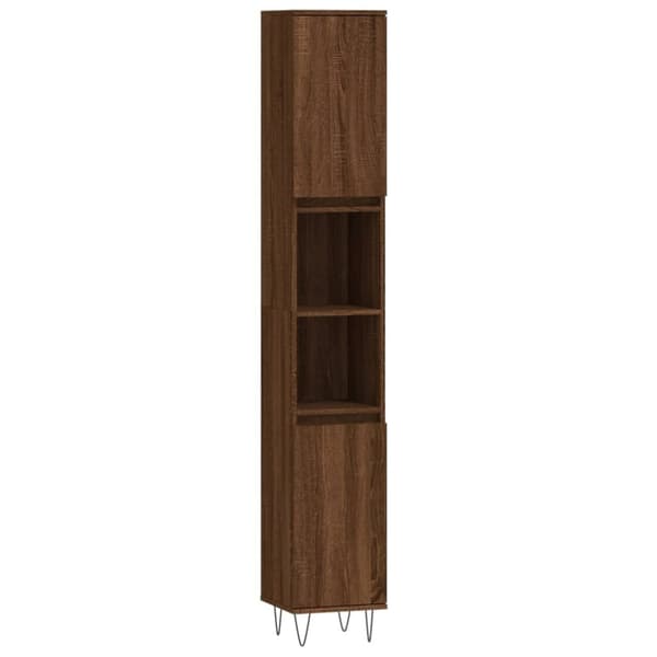 vidaXL Baderomsskap brun eik 30x30x190 cm konstruert tre