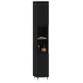 Miniatyrbilde 3 av 11: vidaXL Baderomsskap svart 30x30x190 cm konstruert tre