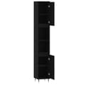 Miniatyrbilde 6 av 11: vidaXL Baderomsskap svart 30x30x190 cm konstruert tre