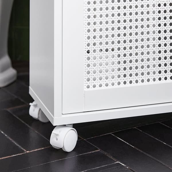 SoBuy WC paperiteline kylpyhuone kaappi Hyllykokonaisuus pyörien kanssa BZR119-W
