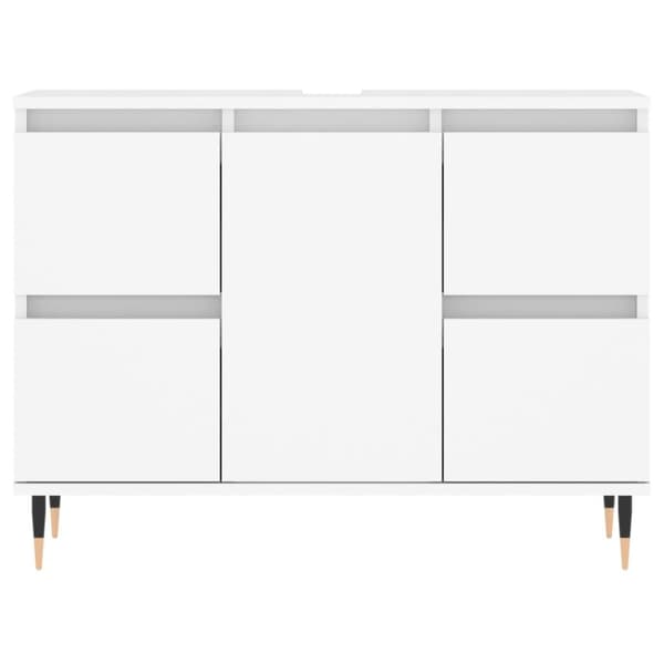 vidaXL badeværelsesskab 80x33x60 cm konstrueret træ hvid