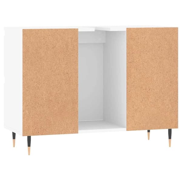 vidaXL badeværelsesskab 80x33x60 cm konstrueret træ hvid