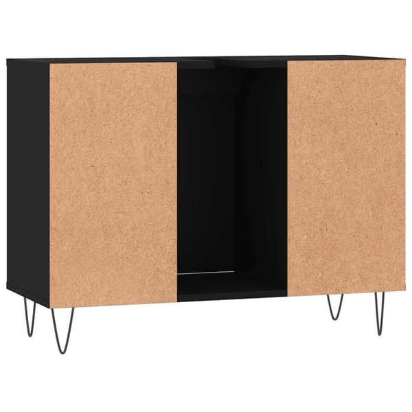 vidaXL Badrumsskåp svart 80x33x60 cm konstruerat trä