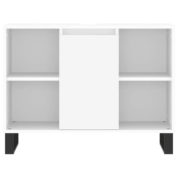 vidaXL badeværelsesskab 80x33x60 cm konstrueret træ hvid
