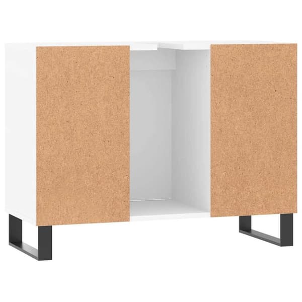 vidaXL badeværelsesskab 80x33x60 cm konstrueret træ hvid