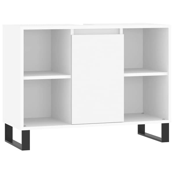 vidaXL badeværelsesskab 80x33x60 cm konstrueret træ hvid