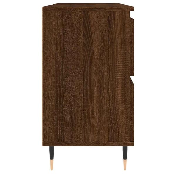 vidaXL badeværelsesskab 80x33x60 cm konstrueret træ brun egetræsfarve