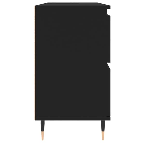 vidaXL badeværelsesskab 80x33x60 cm konstrueret træ sort