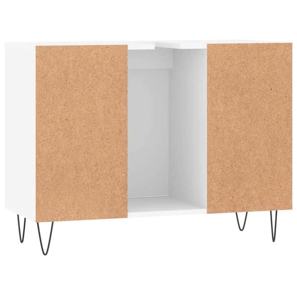 vidaXL badeværelsesskab 80x33x60 cm konstrueret træ hvid