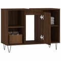 Miniatyrbillede 5 af 11: vidaXL badeværelsesskab 80x33x60 cm konstrueret træ brun egetræsfarve